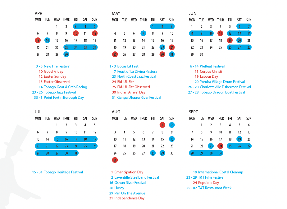 2020 Trinidad and Tobago Calendar